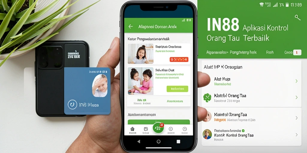 Tampilan antarmuka aplikasi Kontrol Orang Tua IN88 yang user-friendly.