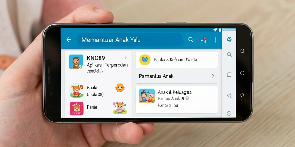Antarmuka KNO89 yang menarik untuk memantau aktivitas anak.