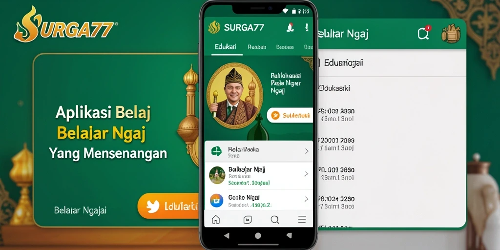 Antarmuka aplikasi SURGA77 yang intuitif dan mudah digunakan.